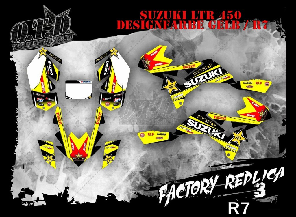 Factory Replica 3 Gelb für Suzuki LTR 450